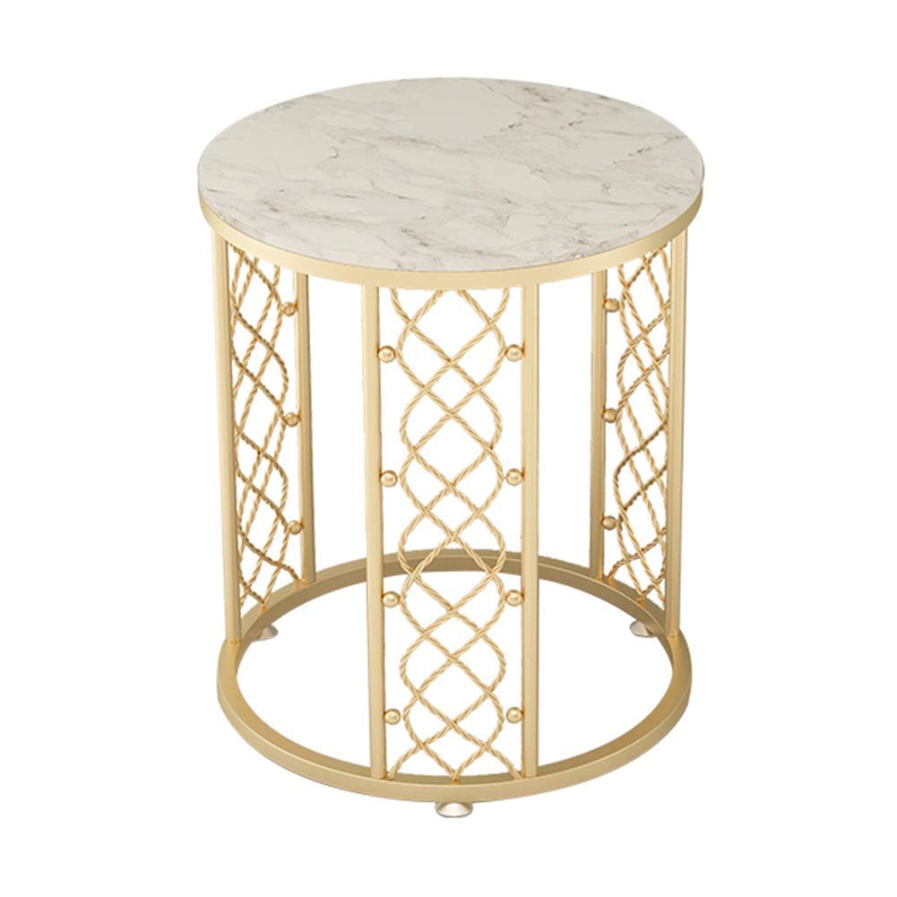 Table d'appoint nordique en marbre pour un balcon fleuri ou un salon cosy