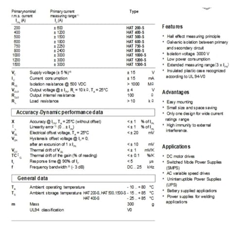 Capteur de courant HAT400-S évitez les surcharges de vos circuits