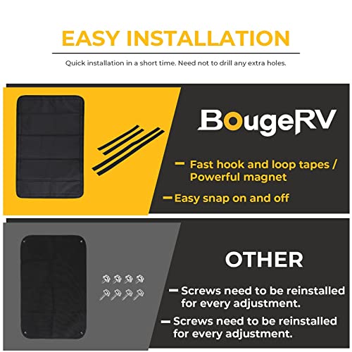 Bougerv Rv Window Shade Cover, Foldable Rv Sun Shade Windshield Blackout And Rv Windshield Window Snow Cover For Class C Ford 1997-2021 #TOP7
