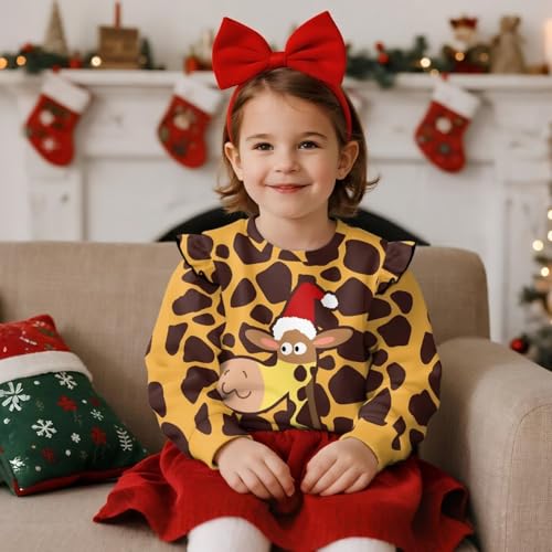 Girl Sweatshirt Clothes Ruffle Sleeves Warmth Girls Graphic Long Sleeve Crewneck Sweatshirts Casual Fall Winter Tops3