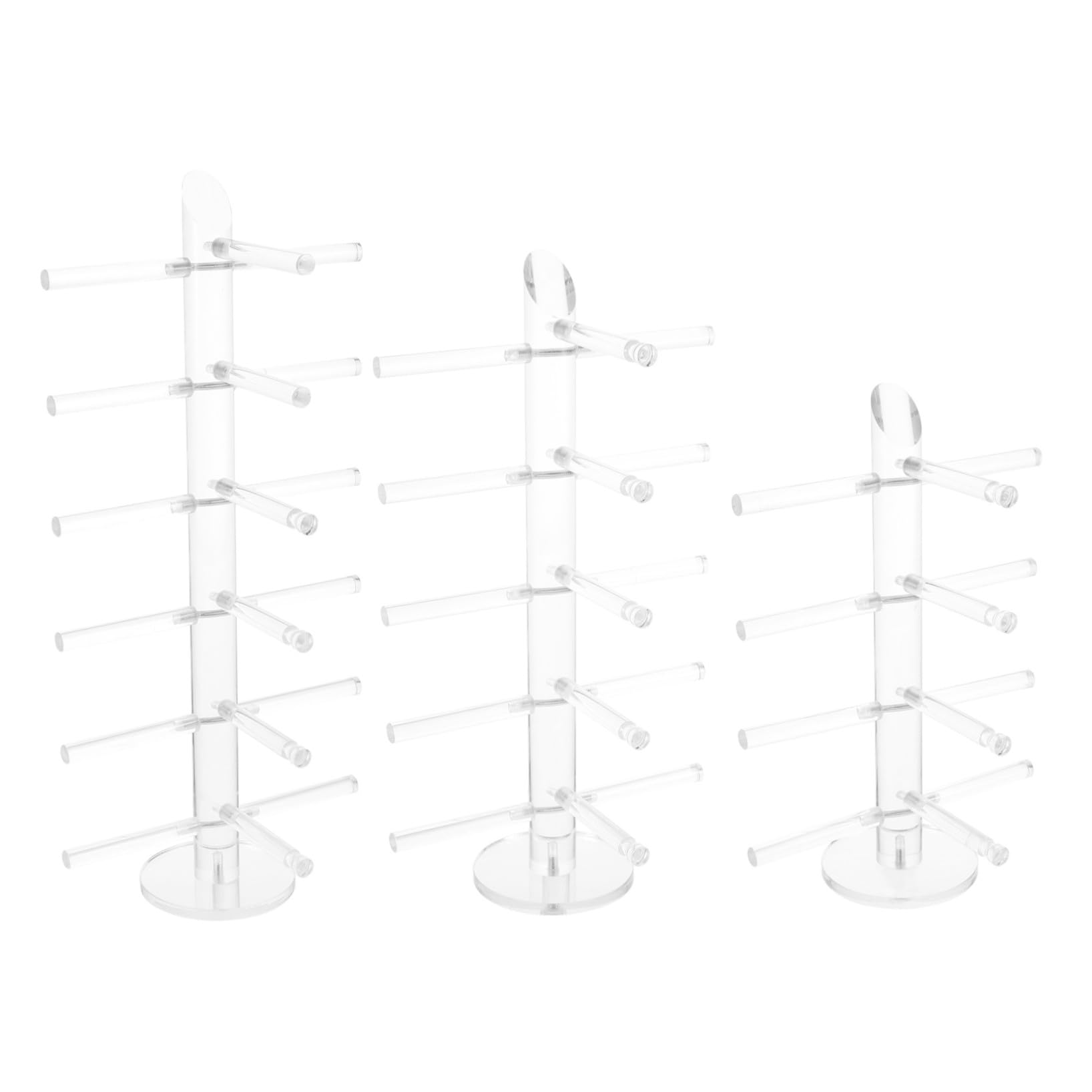NUOBESTY Espositore per Occhiali in Acrilico Trasparente Design Moderno e Struttura Stabile per Negozio di Ottica, Ufficio o Casa – Supporto da Banco per Occhiali da Vista e Sole