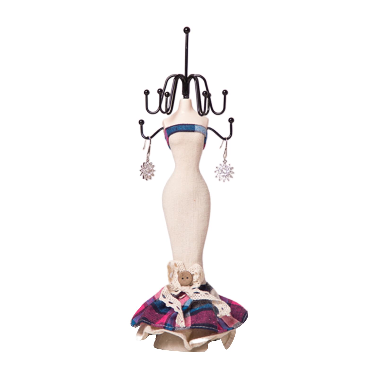 Msioytog Iron Jewelry Display Stand Sophisticated Shelves Iron Jewelry Model Stand Displays Pendants and Bracelets Display