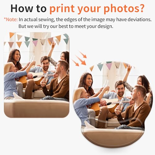 Image of Custom Photo Mouse Pad with Wrist Support, Personalized Ergonomic Mouse Pad with Text /Photo /Logo for Computer Laptop Office Home（style2）