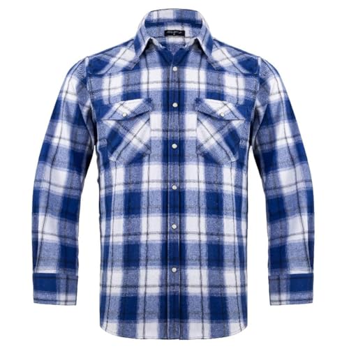 For Men Regular Fit Mens Long Sleeve Shirt(blue White 033a,xx-large)