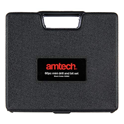 Amtech V2560 Mini Drill (60 Piece) with Bit Set for Craft and DIY. Electric Grinder Kit and Rotary Power Tool for Carving and Grinding 5 Amtech V2560 Mini Drill (60 Piece) with Bit Set for Craft and DIY. Electric Grinder Kit and Rotary Power Tool for Carving and Grinding - Image 5