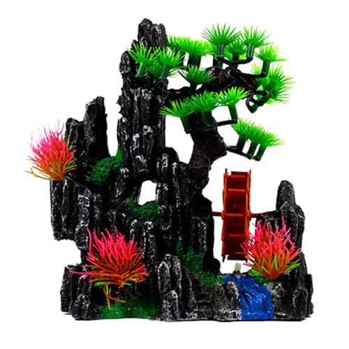 YCCYHQ Sassi per Acquario, Piante Artificiali, Rocce Finte per Abbellimenti Paesaggistici, Acquari, Terrari, Gamberetti, Erba Ornamentale