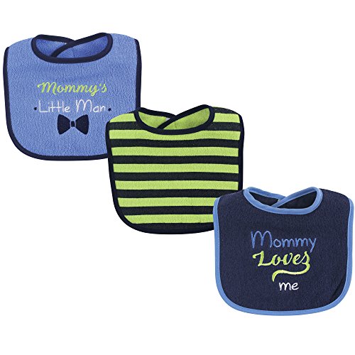 Image of Luvable Friends Unisex Baby Cotton Terry Drooler Bibs with Fiber Filling