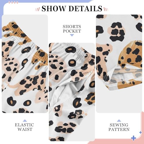 Leopard Skin Pajamas Bottoms with Pockets Comfy Pjs Sleepwear Elastic Waistband Pajamas Pants Lounge Pants4