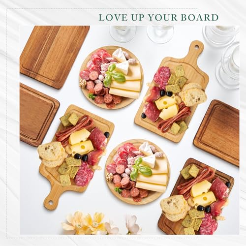 Set de 18 tablas cuadradas para queso con cuchillos y tenedores miniatura 5