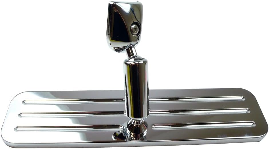 Rectangular Polish Billet Ball-Milled Aluminum Mirror Interior rear view Windshield Glue on Mount Hot Street Rod Universal Fit Chevy Ford Mopar SBC BBC SBF Classic Ventage Small Big Block