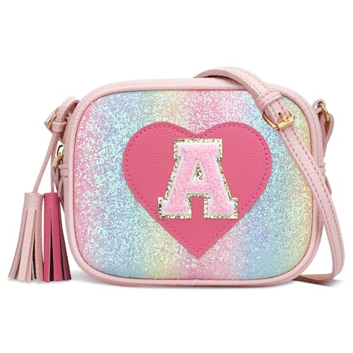 Image of KKXIU Birthday Gifts for Girls Initial Toddler Purse Cute Kids Crossbody Bag