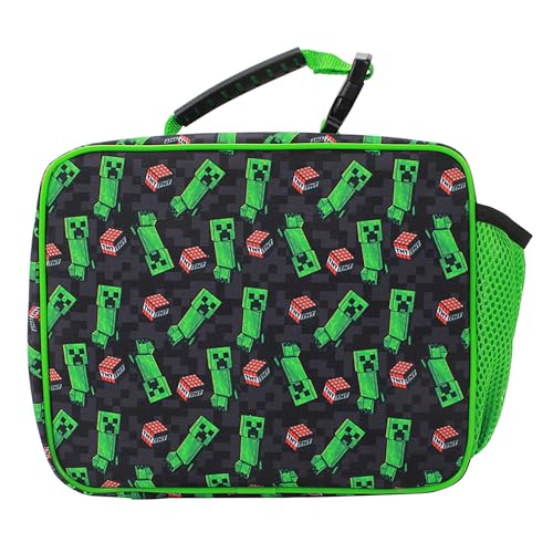 Image of Bioworld Minecraft Creepers and Block Characters Insulated Lunch Kit