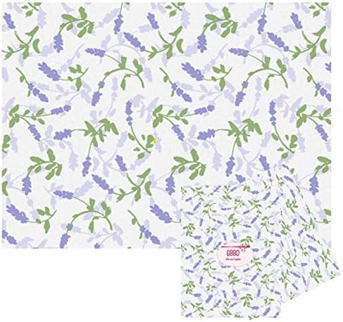 Tissue Paper with Designs - Floral Tissue Paper for Gift Wrapping 24 Decorative Sheets 20" x 30" (Lavender Fields)