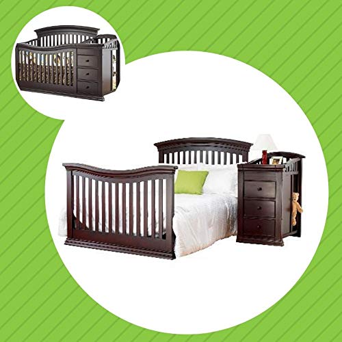 image for CC KITS Full Size Conversion Kit Bed Rails for Select Sorelle Crib wit