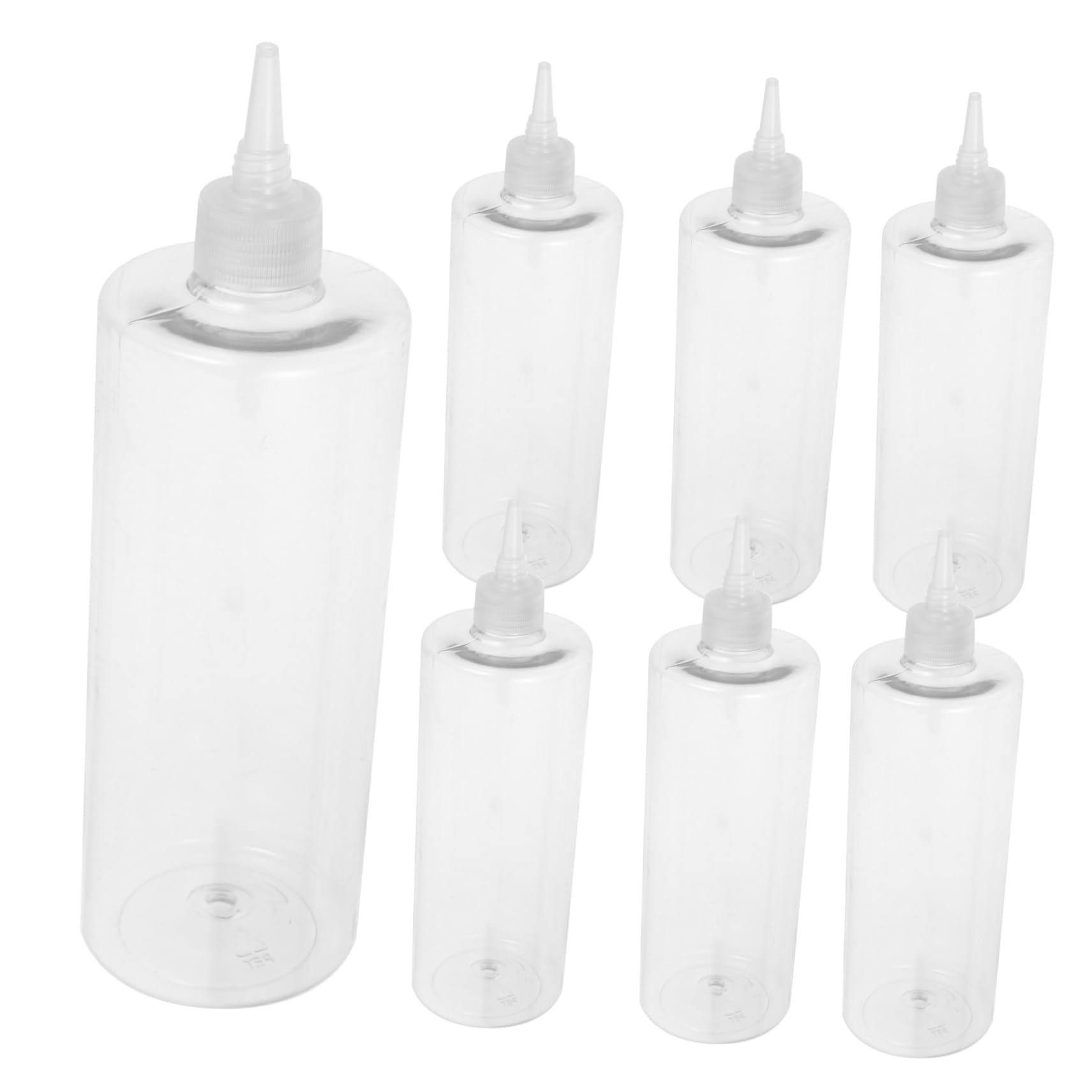 STOBAZA 10Pcs Transparent Squeeze Dispenser Bottles for Liquid Glue Refillable Pigment and Ink Container for Crafts Painting and Projects