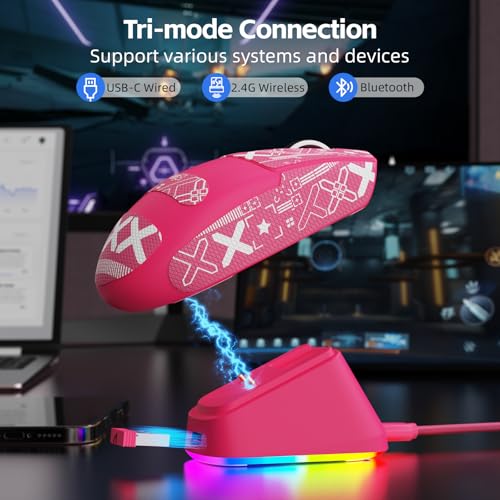 Ratón inalámbrico para juegos ATTACK SHARK G3PRO con Bluetooth y 25000 dpi 4