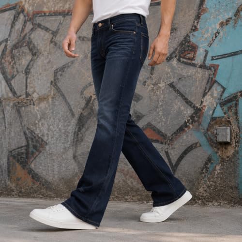 Image of THIRD QUADRANT Relaxed fit Denim Jeans for Men || Straight Leg Jean for man || Regular fit Blue Color Jeans