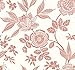 York Wallcoverings Silhouettes Salmon Wood Cut Jacobean Wallpaper