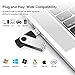 KEXIN 100 Pack 1GB USB Flash Drive Bulk Pack Thumb Drive Bundle USB Drives Jump Drive USB Stick 1 GB Swivel Design Memory Stick Black