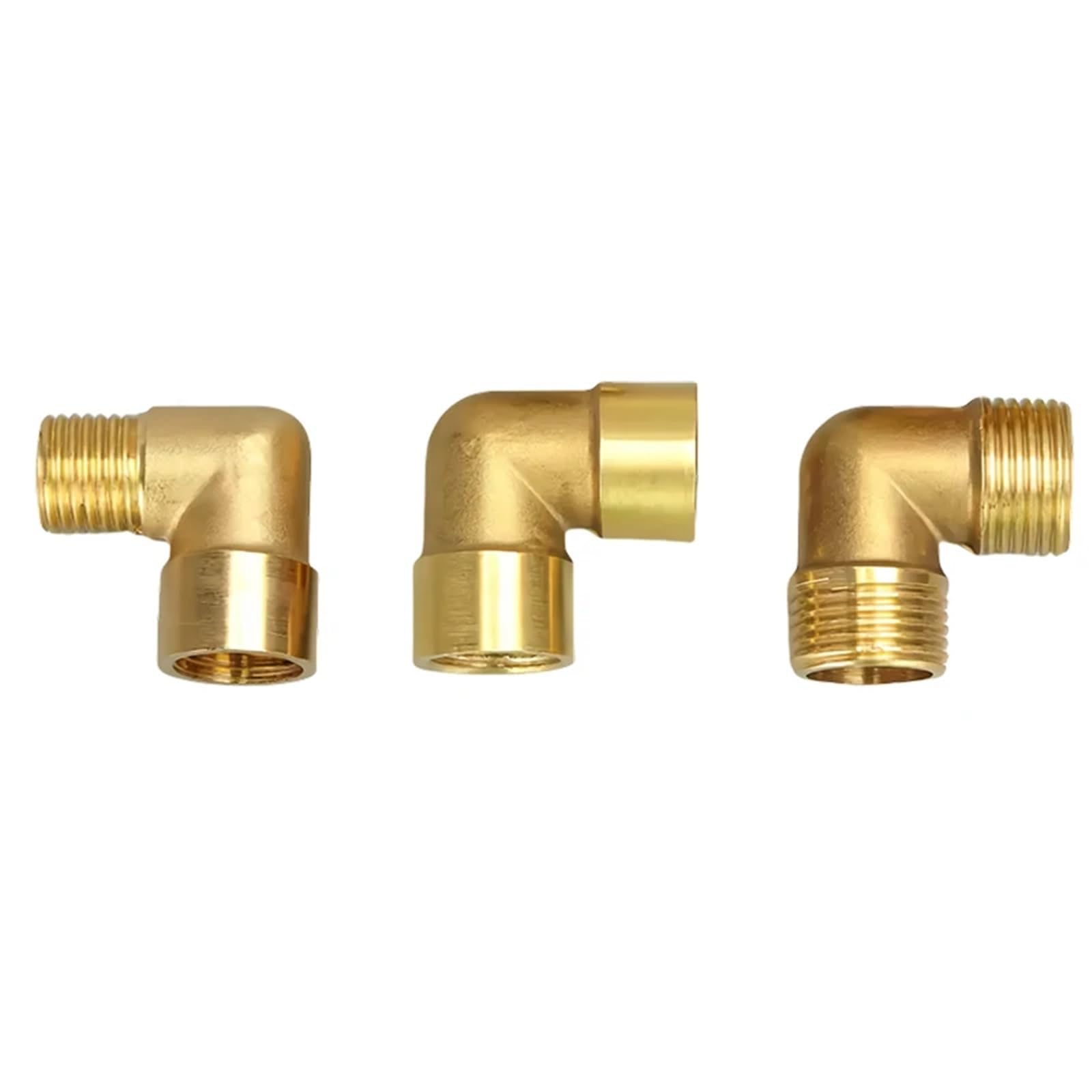 20 Piezas de Codo de latón con Rosca Hembra x Macho de 1/8", 1/4", 3/8" y 1/2", Conector de tubería Igual o Reducida, Adaptador de Cobre for Agua y Combustible.(1l8 Female to Female)