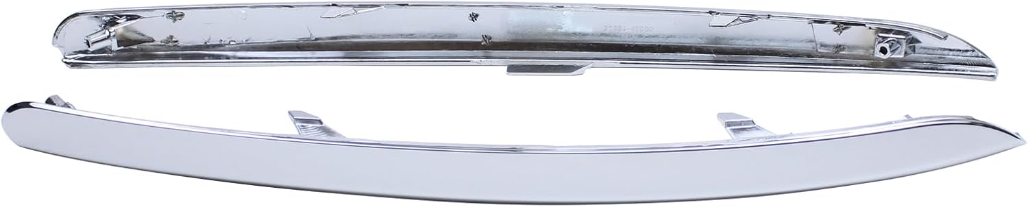 ApplianPar Front Driver and Passenger Side Bumper Trim Molding Strip Chrome for Kia Sportage 2011-2016
