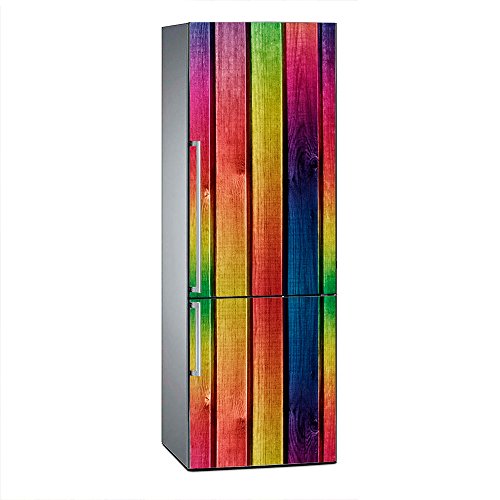 Oedim Vinilo para Frigorífico Madera Multicolor 185x60cm | Adhesivo Resistente y Económico | Pegatina Adhesiva Decorativa de Diseño Elegante