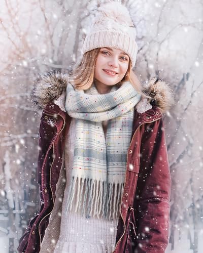 Scarf for Women - Premium Blanket Scarf for Women Winter, Cozy Fashion Scarves Winter Accessory 78.7"x24.8"4