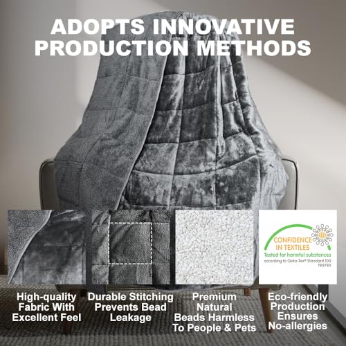 Throw Sherpa Weighted Blanket 15 lbs - 48"x72" for Adults, Fleece Fluffy Fuzzy Cozy Plush Washable Heavy Blanket, Super Soft Warm for Queen Full Twin Size Bed in Winter - Image 5