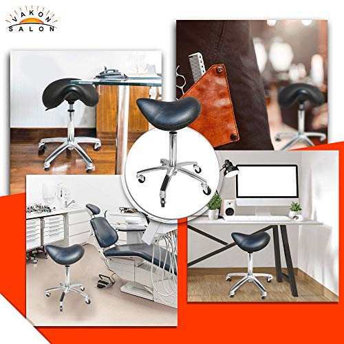 VAKON SALON - Ergonomischer Sattelhocker auf Rollen, höhenverstellbar von 55 - 75 cm - Drehhocker, Rollhocker… – Bild 7
