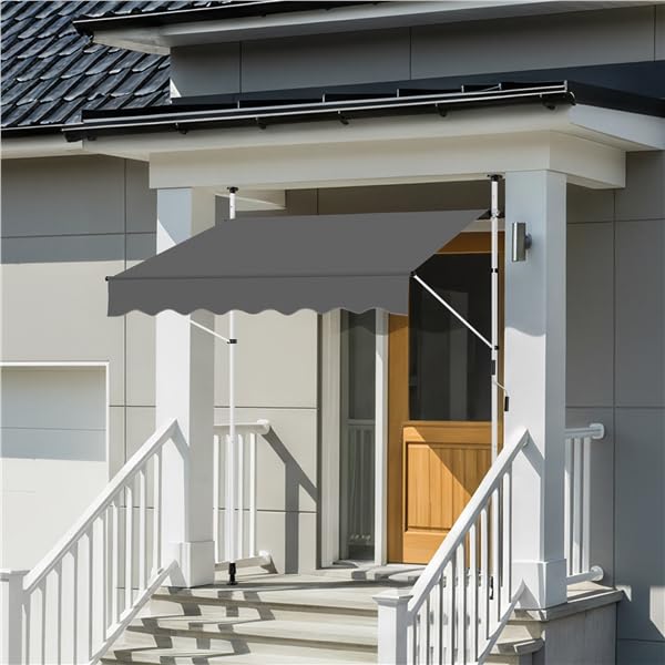 Banne rétractable gris Yaheetech avec finitions soignées de 200 cm