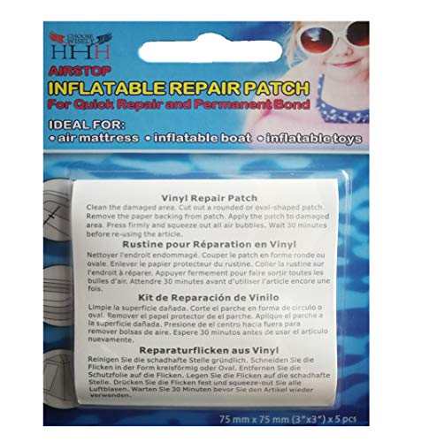 3-H Reparación Parches, 5 Piezas Parche Reparacion Piscina Parche Inflable Transparente PVC...