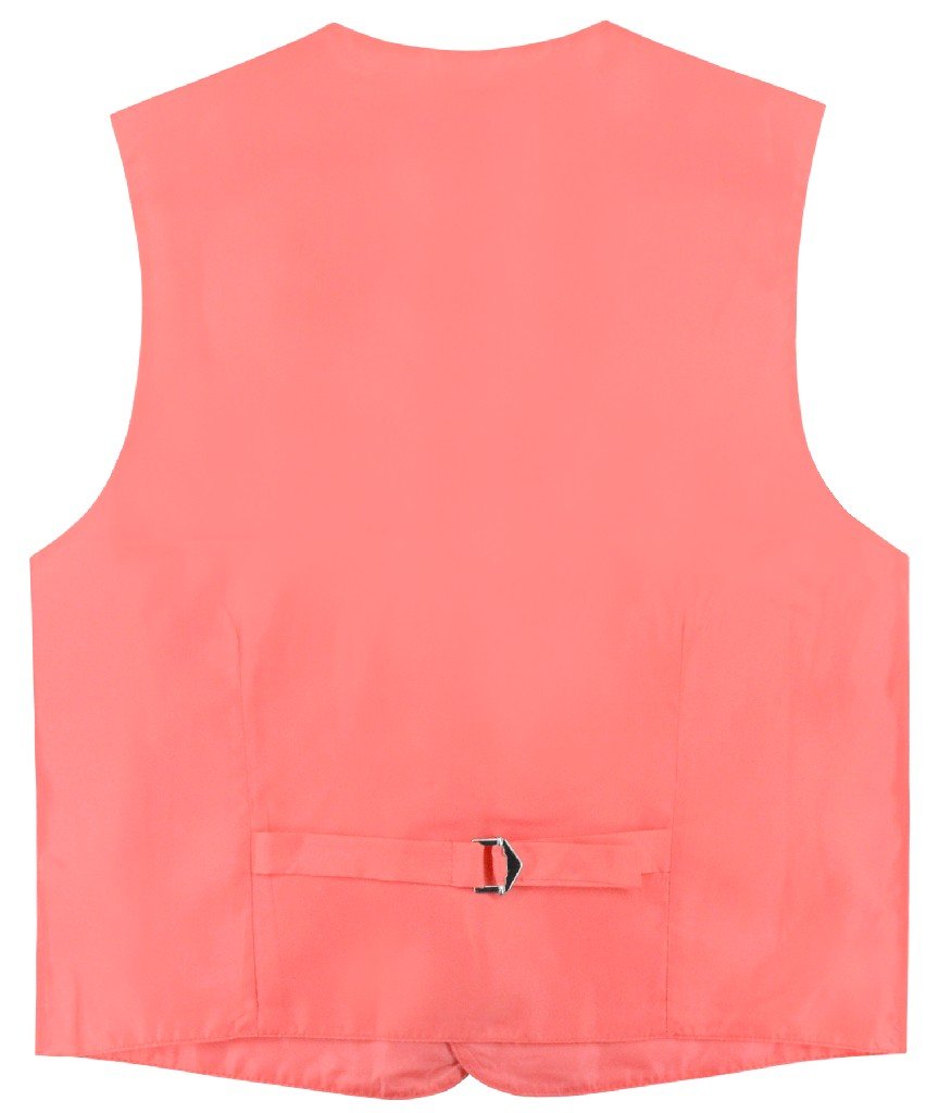 BOY'S Dress Vest & NeckTie Solid CORAL PINK Color Neck Tie Set size 6