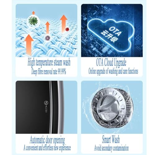 DPDZSW Wall Mounted Baby & Underwear Washing Machine, 3kg Capacity, Metallic Silver, Energy Efficiency, Front Load, Fully Automatic, 5 Programs, 55 dB(A) Washing, 65 dB(A) Dehydration - Image 5