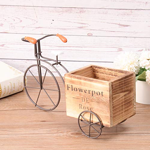 Hemoton Plantador de Flores de Bicicleta Plantadores de Pátio Rústico Vasos de Flores para Plantas J