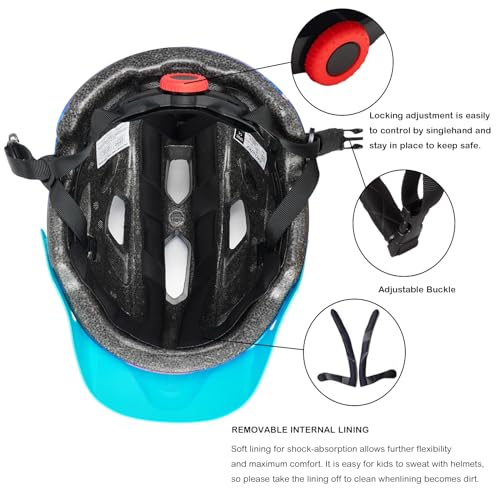 Image of Kids Helmet, Exclusky Kids Bike Helmet Adjustable Safety Lightweight Children Bicycle Helmet for Kids Skating Cycling Scooter Boys and Girls Bicycle Helmets Ages 5-8-14
