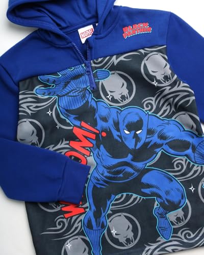 Image of Marvel Toddler Boys Quarter Zip Hoodie Fleece Graphic Pullover Hoodies