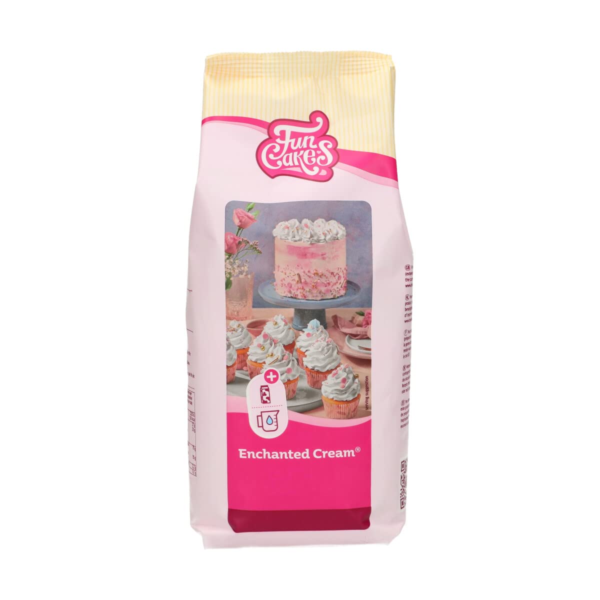FunCakes Mix for Enchanted Cream Easy to Use, Very Light and Fluffy Snow White Cream, Perfect for Filling and Covering Cakes or as a Topping on Cupcakes, Halal, 900 g.