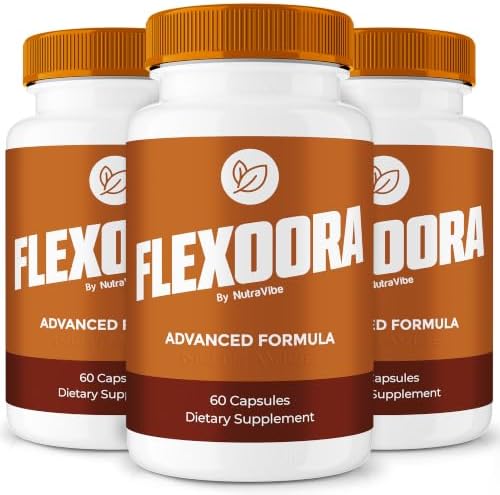 NutraVibe Flexoora Capsules, 3 Pack (180 Capsules)