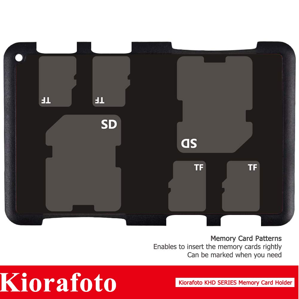 Kiorafoto Etui do przechowywania 2 kart SD + 4 karty TF, SDHC, SDXC i TF