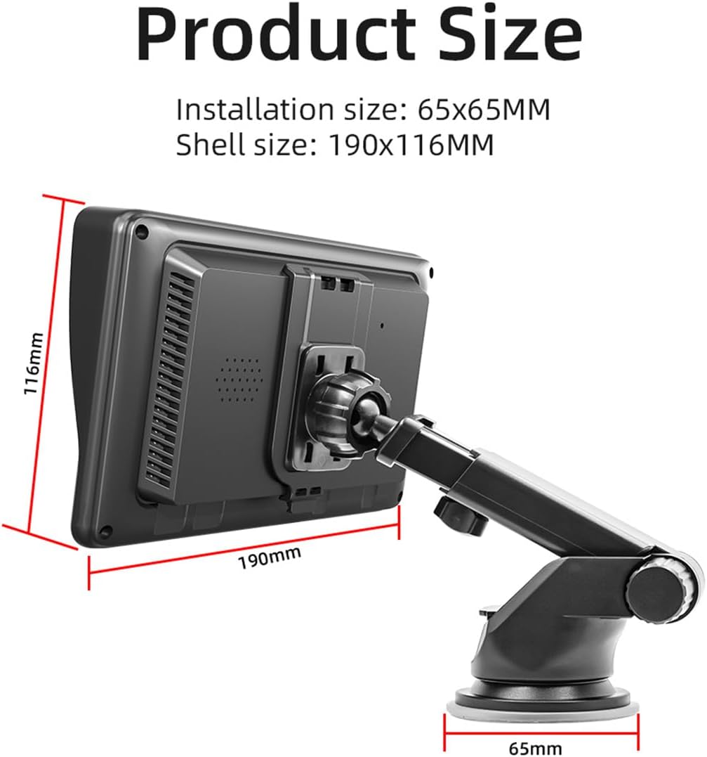 Product dimensions showing installation size 65x65MM and shell size 190x116MM