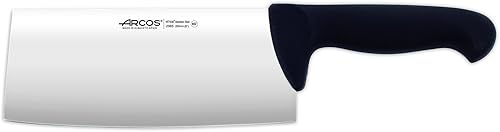 ARCOS Cuchillo de carnicero - Cuchillo de carnicero de acero inoxidable de nitro, hoja de 8 pulgadas, mango de polipropileno, plateado, sistema de