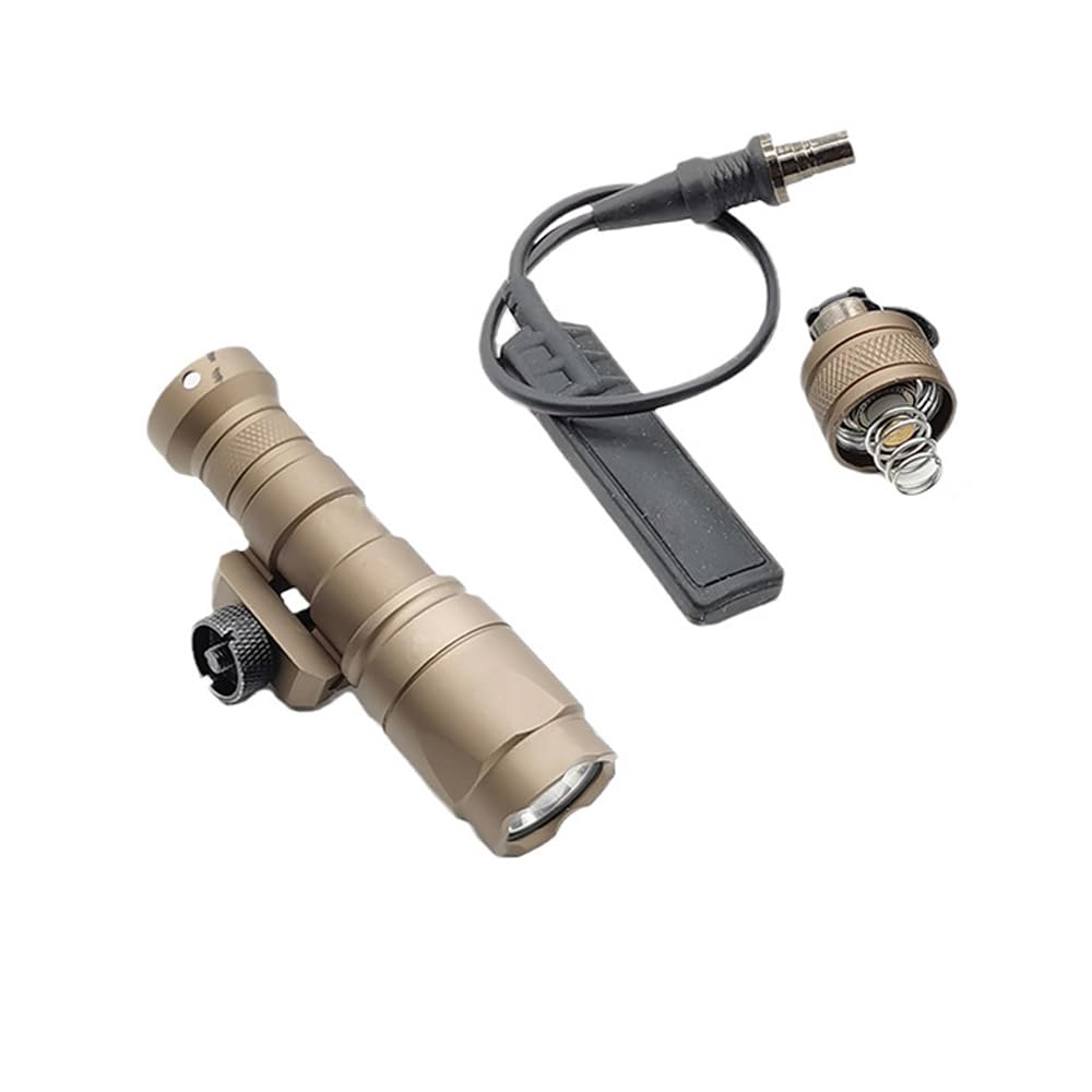 Tactical M300A Strong LED Whitelight Flashlight with Remote Pressure Switch Pad, Tan