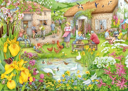 Ravensburger Cosy Café No.3 Valley Farm Cafe - 1000 Piece Jigsaw Puzzle for Adults and Children Aged 12+