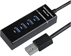 Hub USB 3.0 4 Portas Super Speed | Expansor de Portas USB para PC, Notebook e Mac | Transferência Rápida 5Gbps | Plug & Play, LED Indicador, Portátil e Compacto Premium