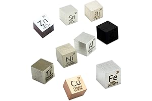0.39" Element Cube Set 10mm Density Cubes Copper Iron Cesium Titanium for...
