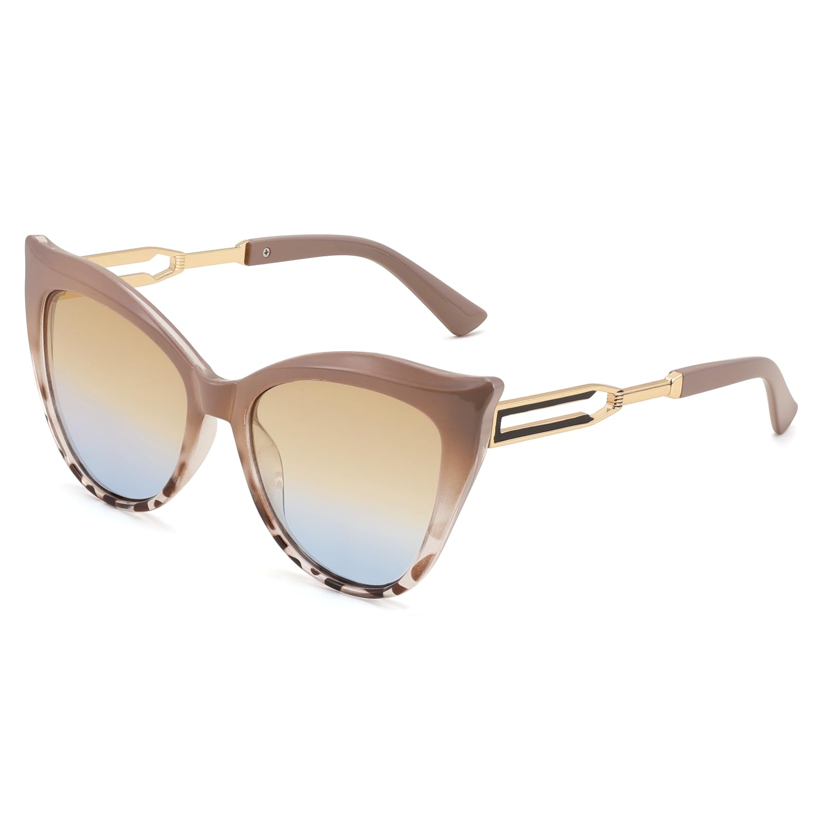 Oversized Cateye Sunglasses for Women Sun Protection Stylish Square Frame Ladies Shades Eyewaer E1378-image-31