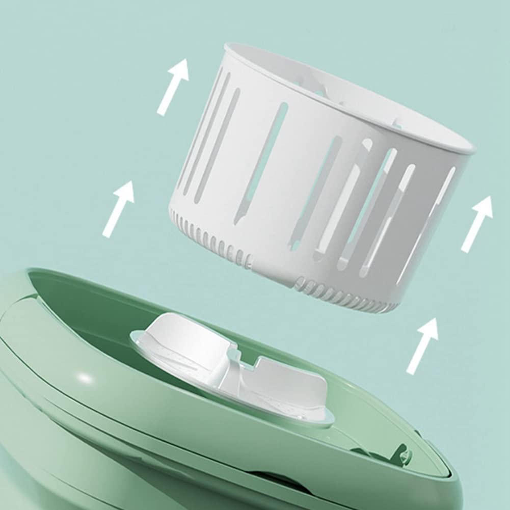 Machine à Laver Portable Mini-Lave-Linge Nettoyant Les Chaussettes de Lavage Semi-Automatiques à LumièRe Bleue pour Appartement Voyageant Prise UE-A