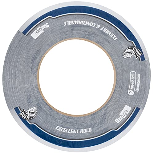 Image of Duck Pro by Shurtape Professional Grade, Co-Extruded Cloth Duct Tape for HVAC, Insulation and Housing Assembly, 48mm x 60yd, 10.0 mil, Black, 1 Roll (105475)