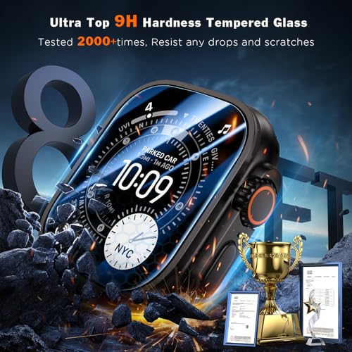 Image of LK 3 Pack for Apple Watch Ultra 3 Screen Protector 49mm [Zero-Fault] HD Top 9H Tempered Glass Apple Watch Ultra / Ultra 2 Screen Protector 49mm with Auto-alignment Installation Frame, Anti-Scratchch