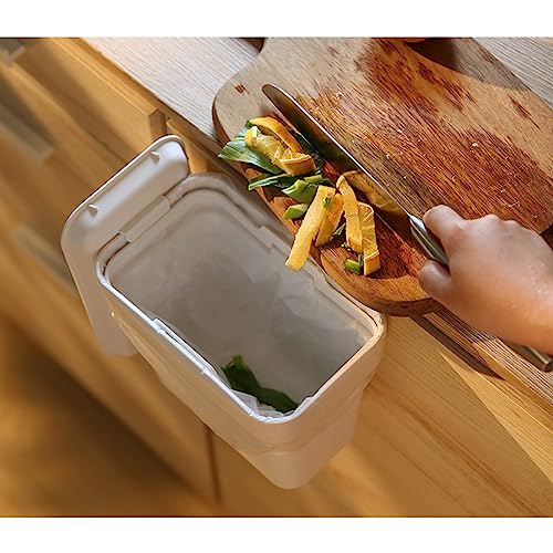 Caneca colgante pequeña con tapa 0.8 gal blanca miniatura 5